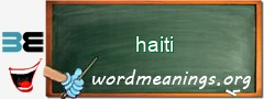 WordMeaning blackboard for haiti